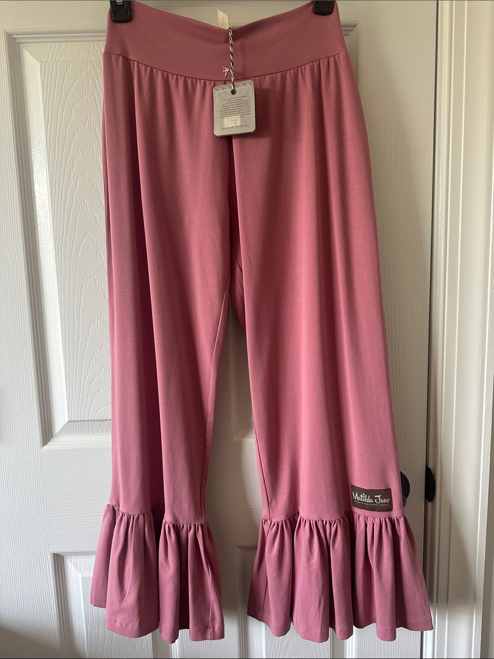 Matilda Jane Rose Pink Ruffle Hem Wide-Leg Pants